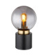 Marka Globe Table Lamp Matt Black Gold Smoke Glass Shade 1x E14-1