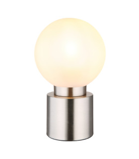 Marka Globe Table Lamp Nickel Matt Opal Glass Shade 1x E14-1