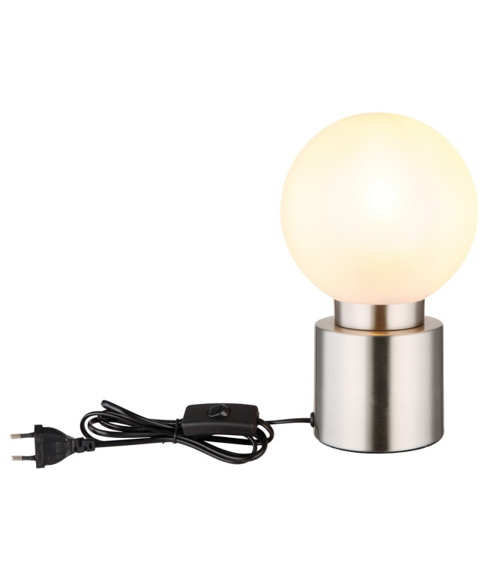 Marka Globe Table Lamp Nickel Matt Opal Glass Shade 1x E14-3