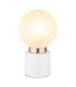 Marka Globe Table Lamp White Matt Opal Glass Shade 1x E14-1