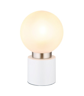 Marka Globe Table Lamp White Matt Opal Glass Shade 1x E14-1