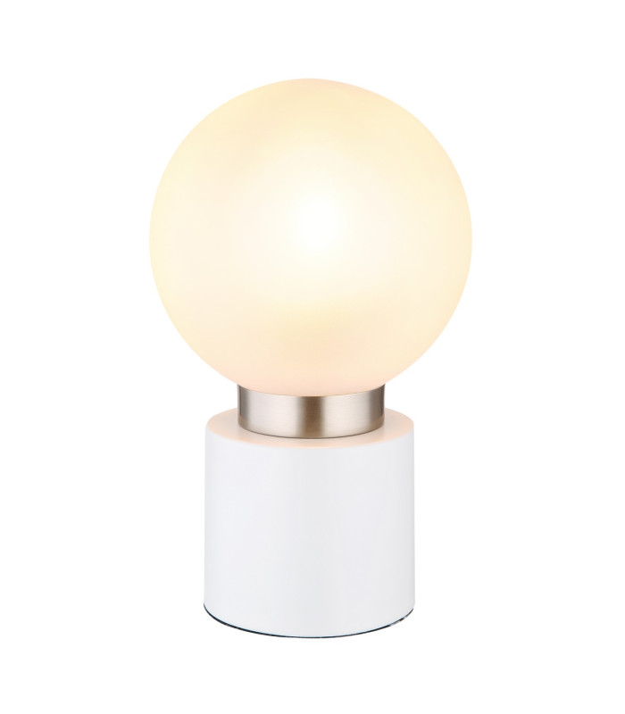 Marka Globe Table Lamp White Matt Opal Glass Shade 1x E14-1