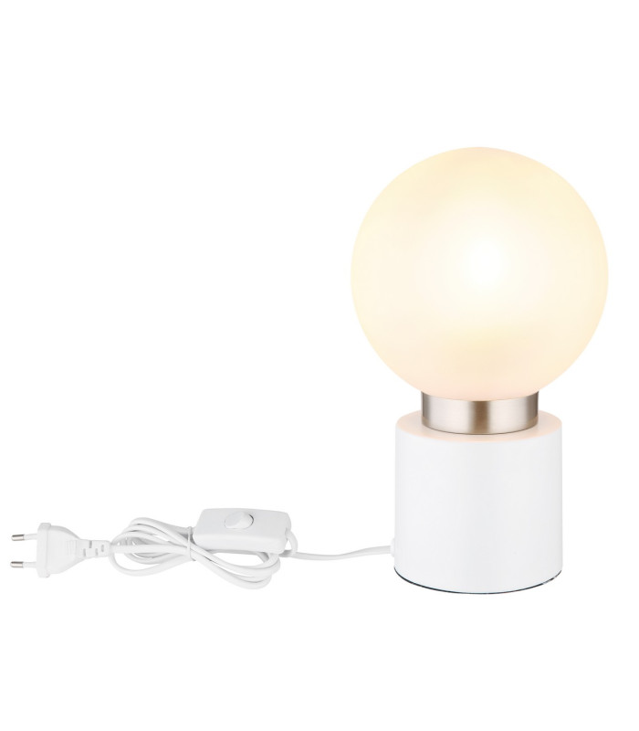 Marka Globe Table Lamp White Matt Opal Glass Shade 1x E14-3