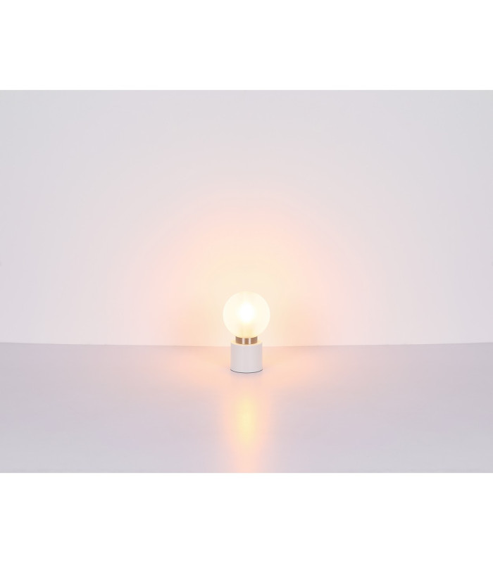 Marka Globe Table Lamp White Matt Opal Glass Shade 1x E14-5
