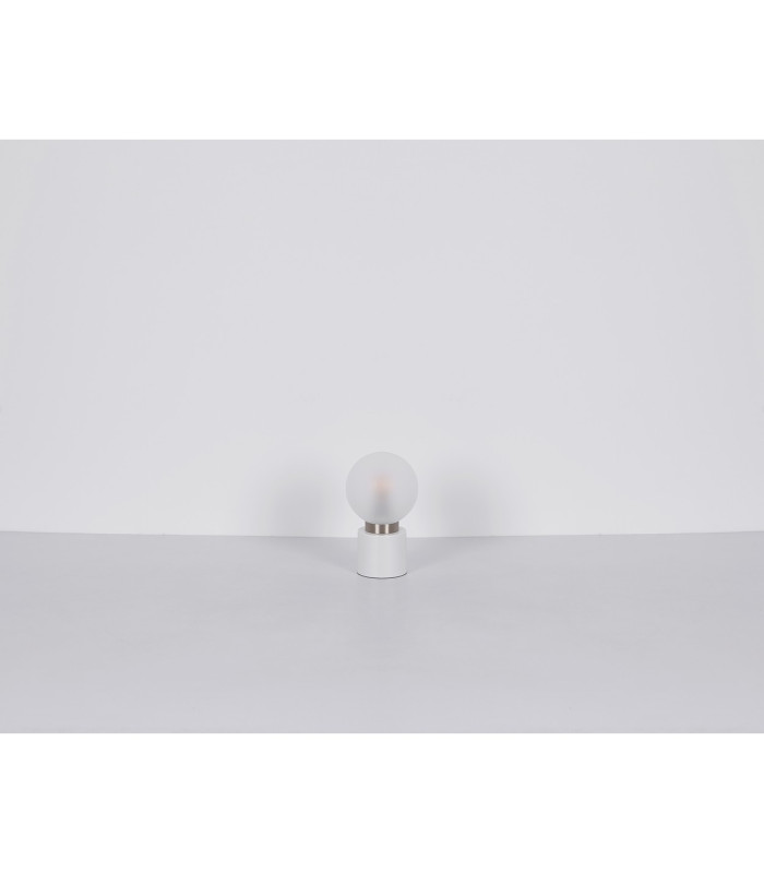 Marka Globe Table Lamp White Matt Opal Glass Shade 1x E14-6