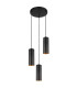 Crocky Cluster Pendant Ceiling Light Matt Black 3x E27-2