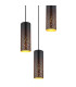 Crocky Cluster Pendant Ceiling Light Matt Black 3x E27-3