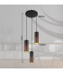 Crocky Cluster Pendant Ceiling Light Matt Black 3x E27-5