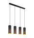 Crocky Bar Pendant Ceiling Light Matt Black 4x E27-1