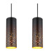 Crocky Bar Pendant Ceiling Light Matt Black 4x E27-4