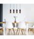 Crocky Bar Pendant Ceiling Light Matt Black 4x E27-5