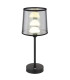 Lunki Table Lamp with Round Tapered Shade Matt Black LED Dimmable 2700-4000K Touch Dimmer-1