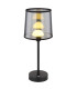 Lunki Table Lamp with Round Tapered Shade Matt Black LED Dimmable 2700-4000K Touch Dimmer-4