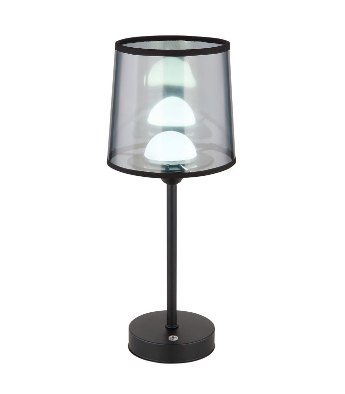 Lunki Table Lamp with Round Tapered Shade Matt Black LED Dimmable 2700-4000K Touch Dimmer-5