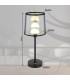 Lunki Table Lamp with Round Tapered Shade Matt Black LED Dimmable 2700-4000K Touch Dimmer-10