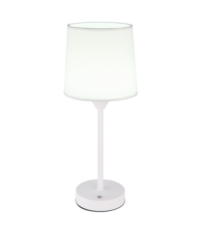 Lunki Table Lamp with Round Tapered Shade White Matt LED Dimmable 2700-4000K Touch Dimmer-4