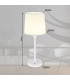 Lunki Table Lamp with Round Tapered Shade White Matt LED Dimmable 2700-4000K Touch Dimmer-9