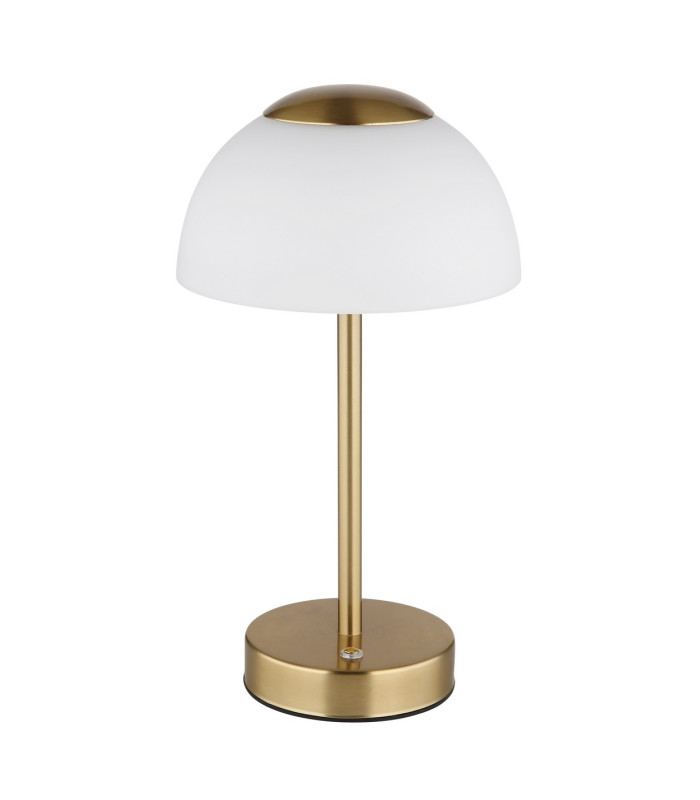 Sarima Integrated LED Table Lamp Brass-Coloured Matt Opal Glass Shade LED Dimmable 2700-4000K Touch Dimmer-2