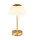Sarima Integrated LED Table Lamp Brass-Coloured Matt Opal Glass Shade LED Dimmable 2700-4000K Touch Dimmer-4