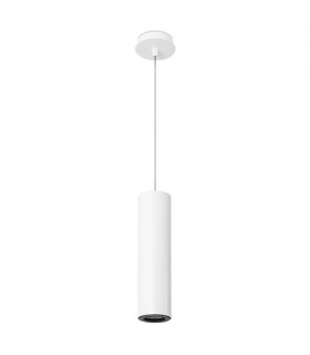 1 Light Slim Ceiling Pendant White, Black 6.8cm, GU10 - 1