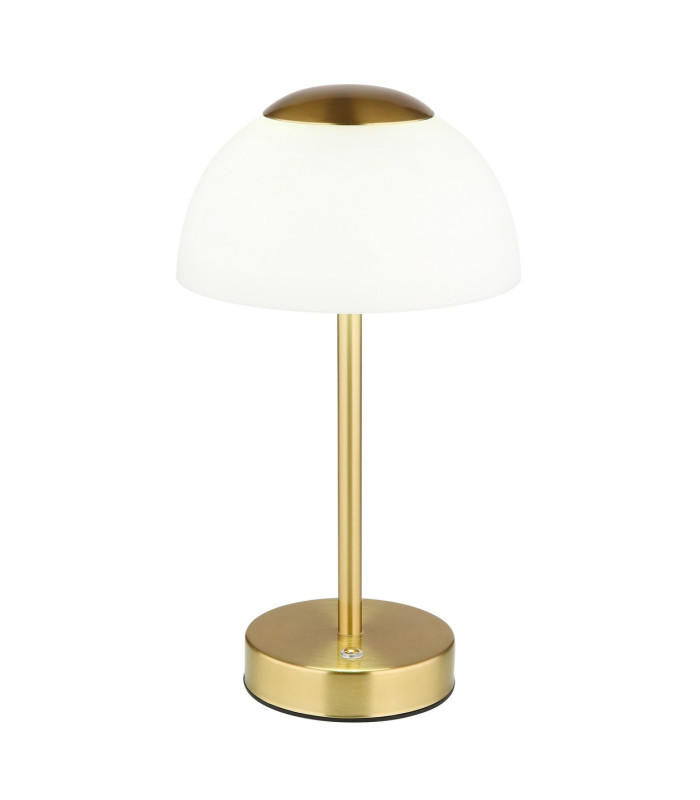 Sarima Integrated LED Table Lamp Brass-Coloured Matt Opal Glass Shade LED Dimmable 2700-4000K Touch Dimmer-5