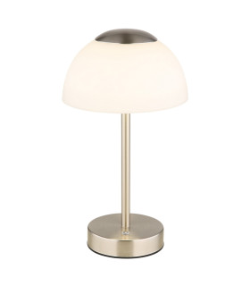 Sarima Integrated LED Table Lamp Nickel Matt Opal Glass Shade LED Dimmable 2700-4000K Touch Dimmer-1