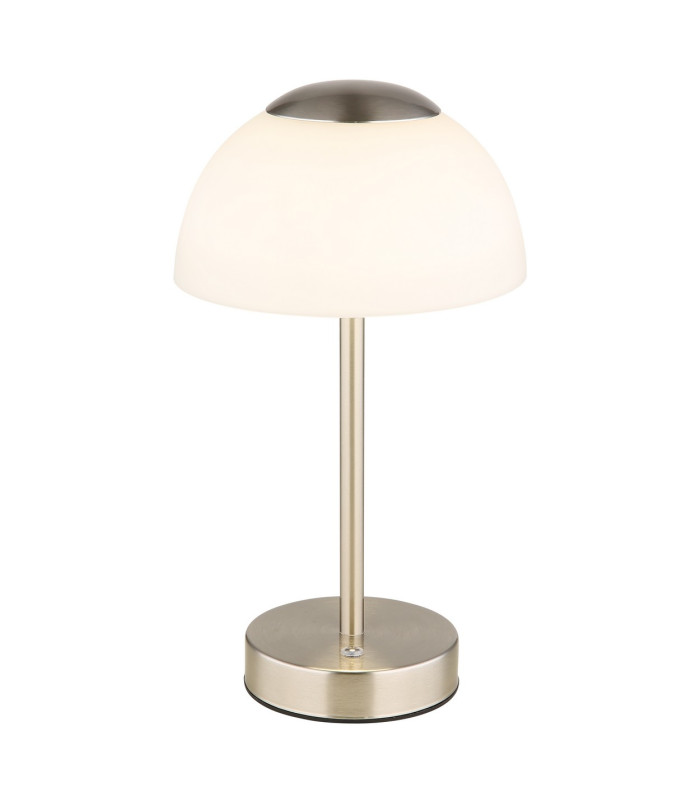 Sarima Integrated LED Table Lamp Nickel Matt Opal Glass Shade LED Dimmable 2700-4000K Touch Dimmer-1