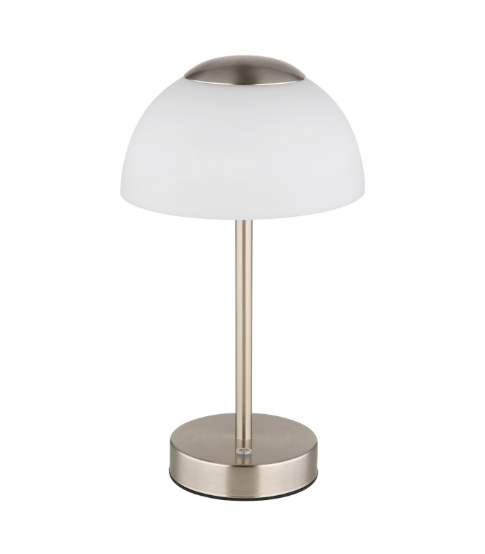 Sarima Integrated LED Table Lamp Nickel Matt Opal Glass Shade LED Dimmable 2700-4000K Touch Dimmer-2