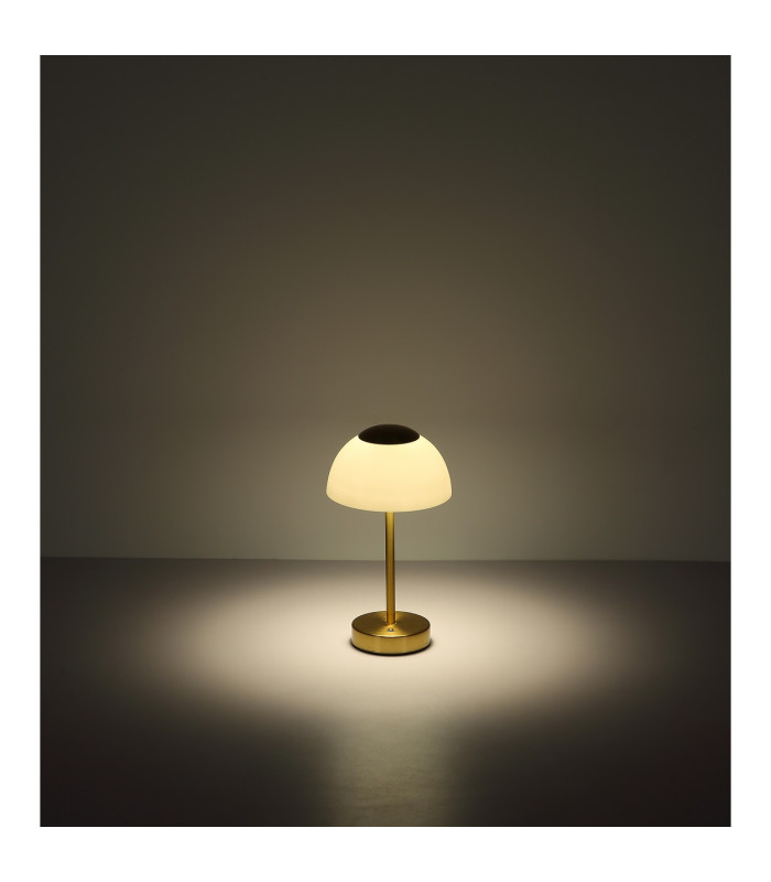 Sarima Integrated LED Table Lamp Nickel Matt Opal Glass Shade LED Dimmable 2700-4000K Touch Dimmer-7