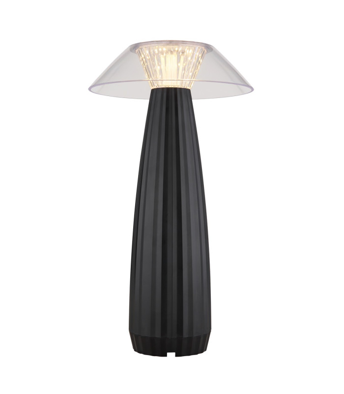 Illumi Integrated LED Table Lamp Matt Black LED Dimmable 3000K Touch Dimmer-3