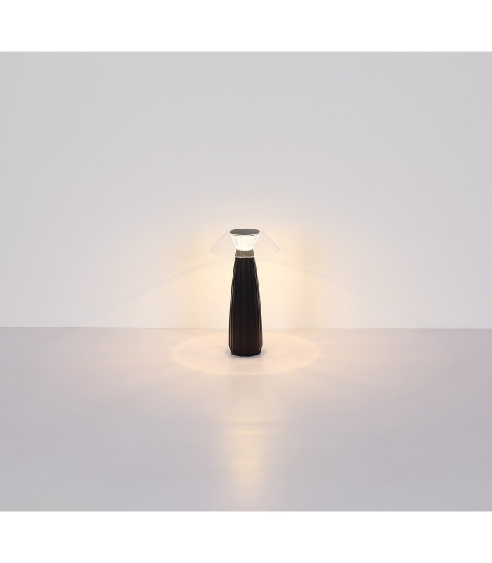 Illumi Integrated LED Table Lamp Matt Black LED Dimmable 3000K Touch Dimmer-8