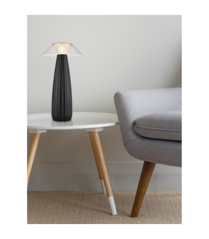 Illumi Integrated LED Table Lamp Matt Black LED Dimmable 3000K Touch Dimmer-10