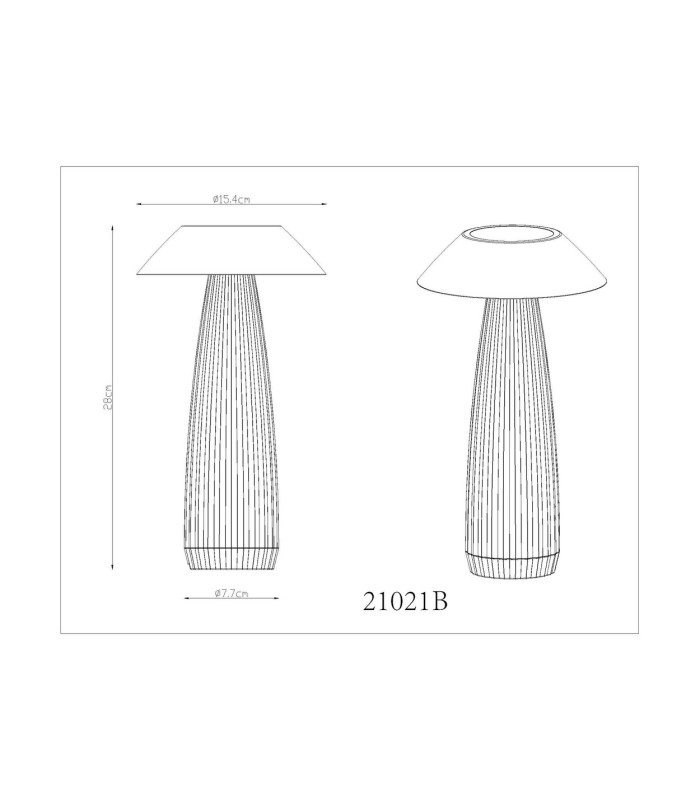 Illumi Integrated LED Table Lamp Matt Black LED Dimmable 3000K Touch Dimmer-11