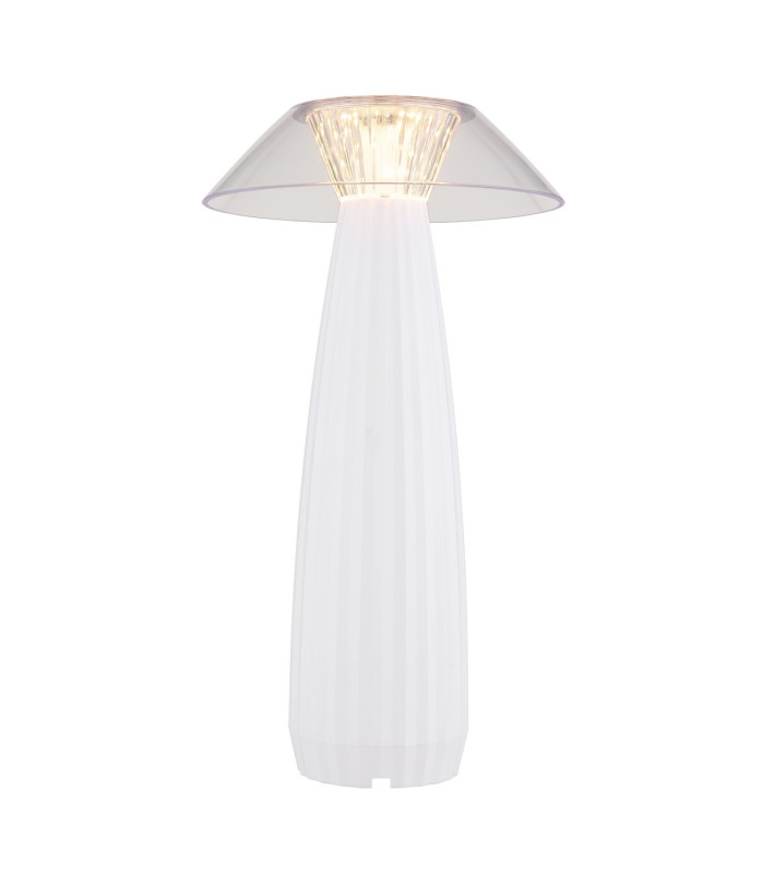 Illumi Integrated LED Table Lamp White Matt LED Dimmable 3000K Touch Dimmer-3