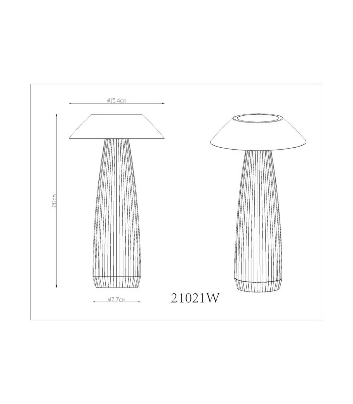 Illumi Integrated LED Table Lamp White Matt LED Dimmable 3000K Touch Dimmer-10
