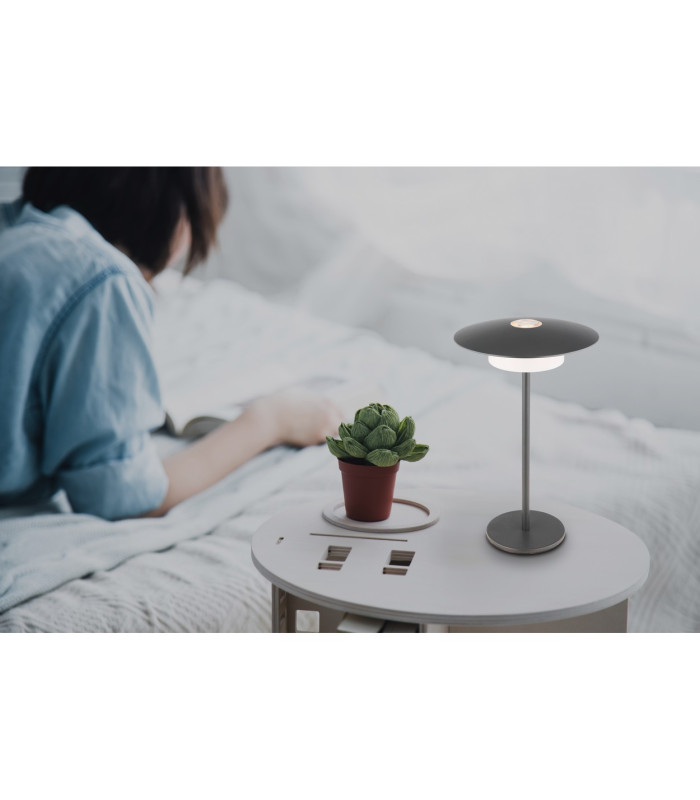 Kyler Integrated LED Table Lamp Grey Matt IP44 LED Dimmable 1800-3000K Touch Dimmer-10