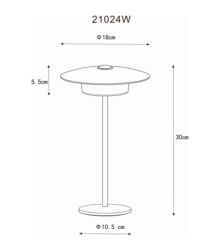 Kyler Integrated LED Table Lamp White Matt IP44 LED Dimmable 1800-3000K Touch Dimmer-12