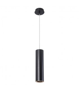 1 Light Slim Ceiling Pendant Black, Gold 6.8cm, GU10 - 1