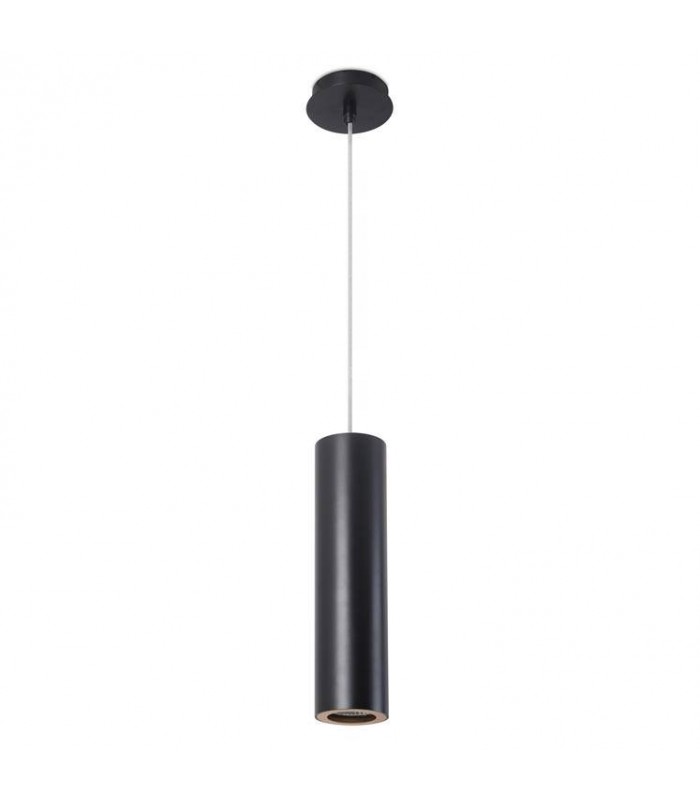 1 Light Slim Ceiling Pendant Black, Gold 6.8cm, GU10 - 1
