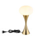 Lula Globe Table Lamp Brass-Coloured Matt Opal Glass Shade 1x E14-3