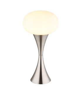 Lula Globe Table Lamp Nickel Matt Opal Glass Shade 1x E14-1