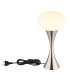 Lula Globe Table Lamp Nickel Matt Opal Glass Shade 1x E14-3
