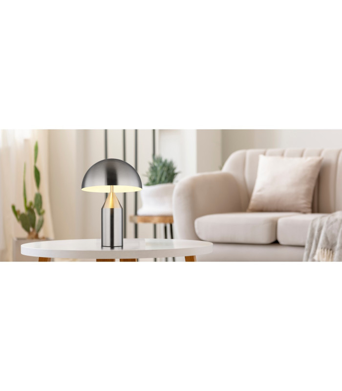 Atoma Bedside Table Lamp Nickel Matt 2x E27-9