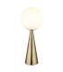 Pinpal Globe Table Lamp Brass-Coloured Matt Ball Opal Glass Shade 1x E27-1