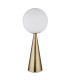 Pinpal Globe Table Lamp Brass-Coloured Matt Ball Opal Glass Shade 1x E27-2