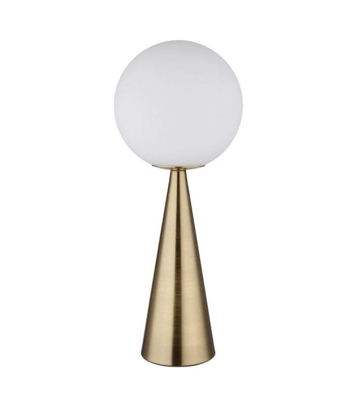 Pinpal Globe Table Lamp Brass-Coloured Matt Ball Opal Glass Shade 1x E27-2