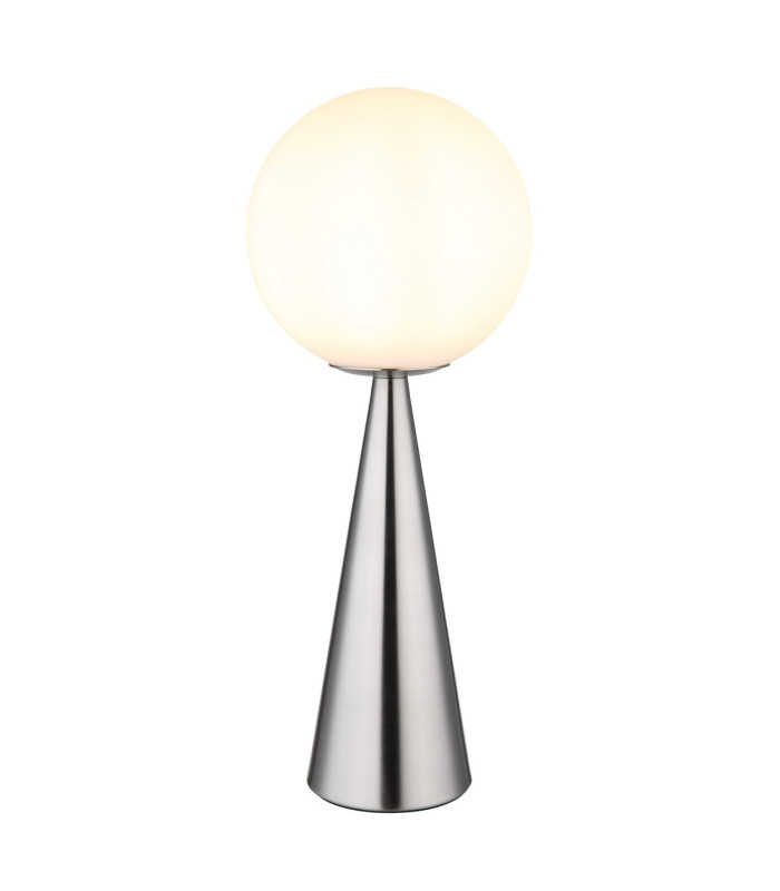 Pinpal Globe Table Lamp Nickel Matt Ball Opal Glass Shade 1x E27-1