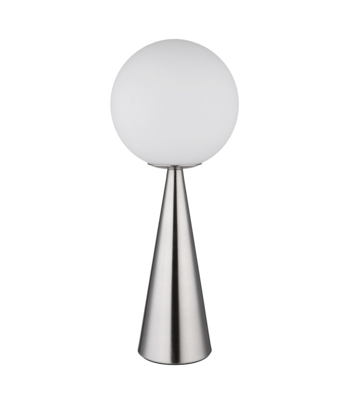 Pinpal Globe Table Lamp Nickel Matt Ball Opal Glass Shade 1x E27-2