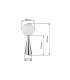 Pinpal Globe Table Lamp Nickel Matt Ball Opal Glass Shade 1x E27-9