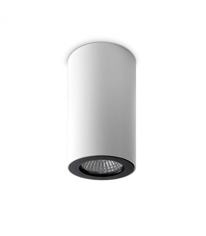 1 Light Round Surface Mounted Downlight White, Black, GU10 - 1